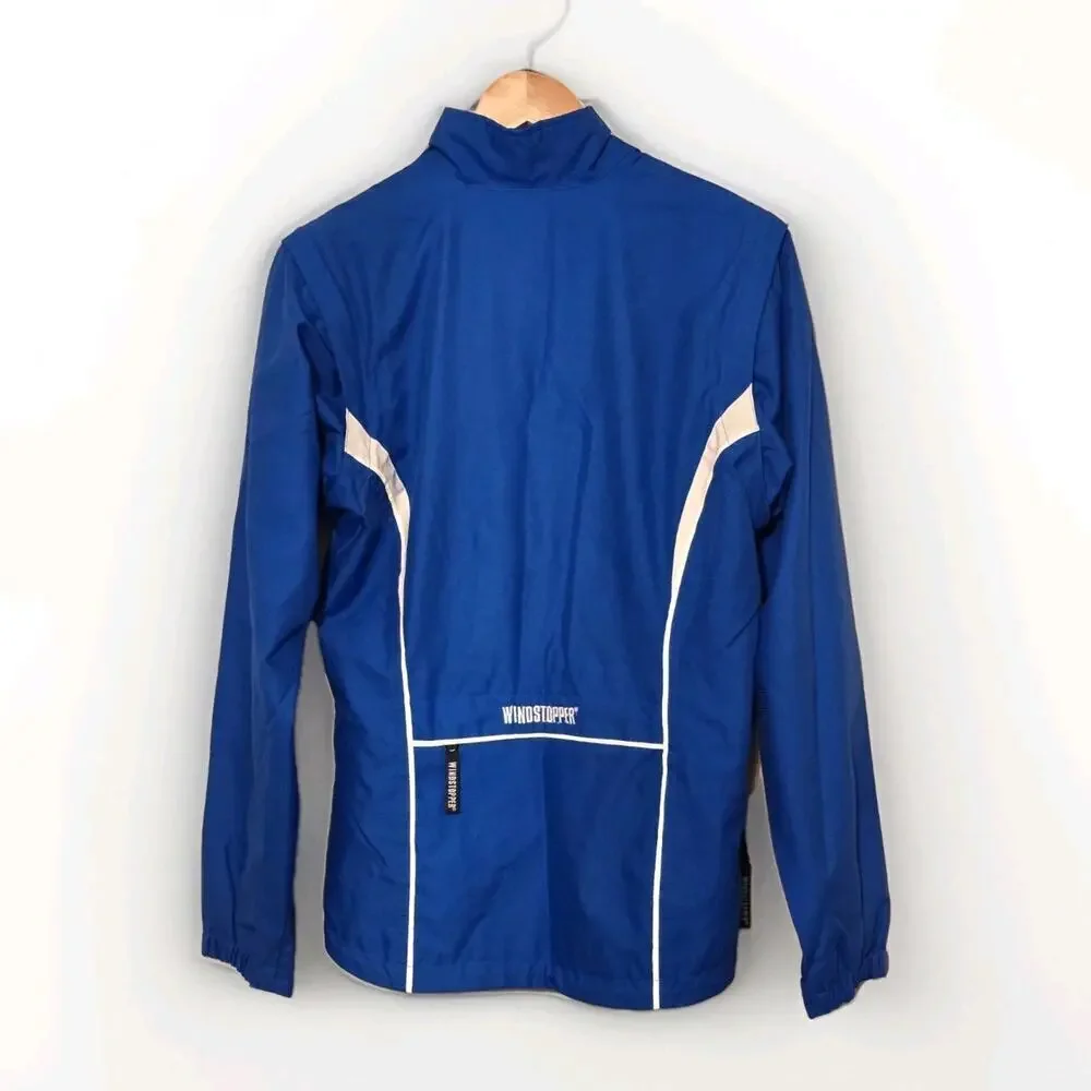 Gore Bike Wear Convertible Jacket Womens Medium Blue Softshell Windstopper